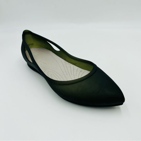 CROCS Shoes - Crocs shoes Rio ballet flats black dark gray comfort shoes flats women size 5